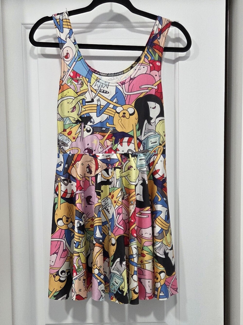 Adventure Time Printed Mini Skater Sleevless Dress Estimated Size Small EUC